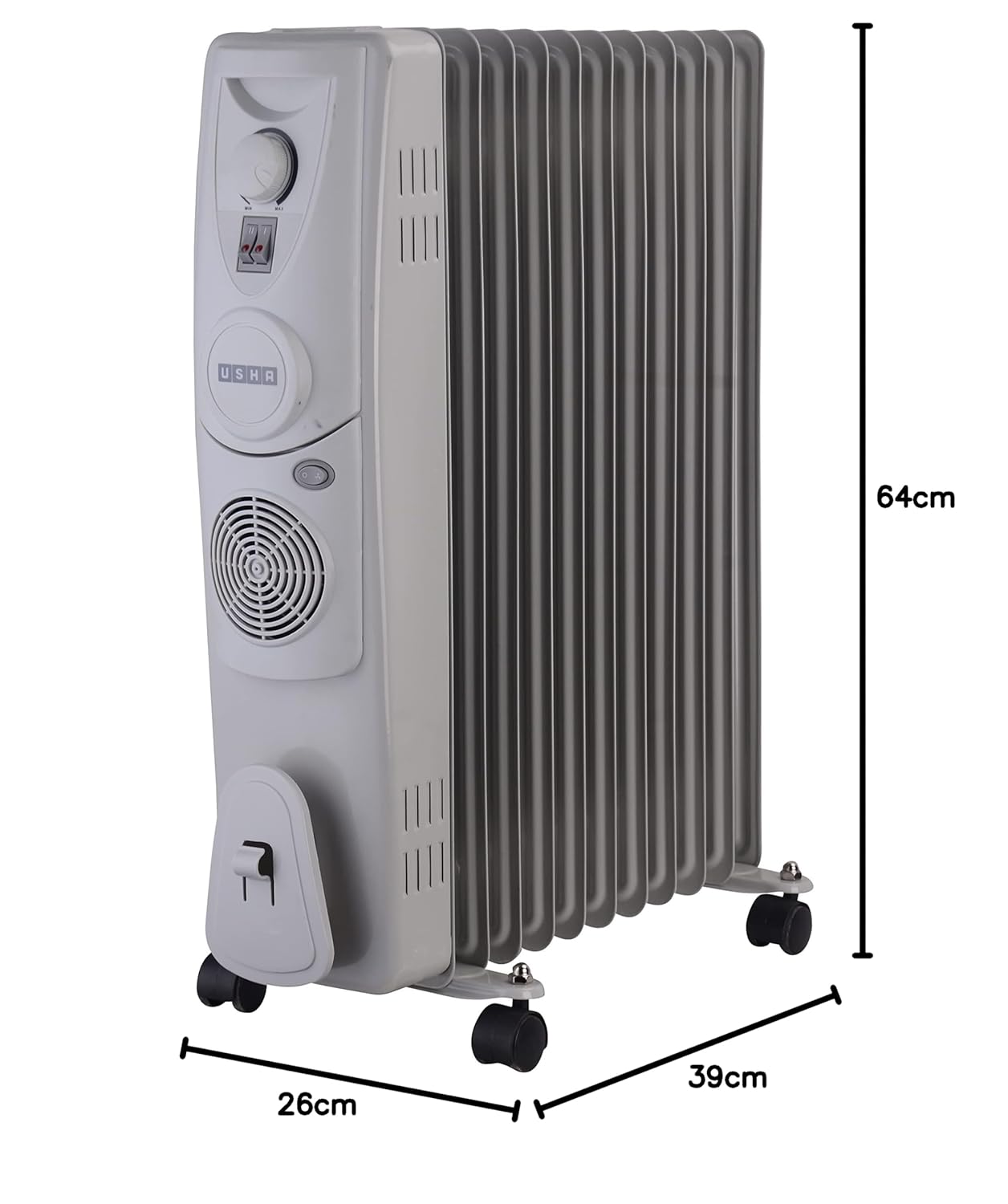 Usha OFR Heater Dimensions