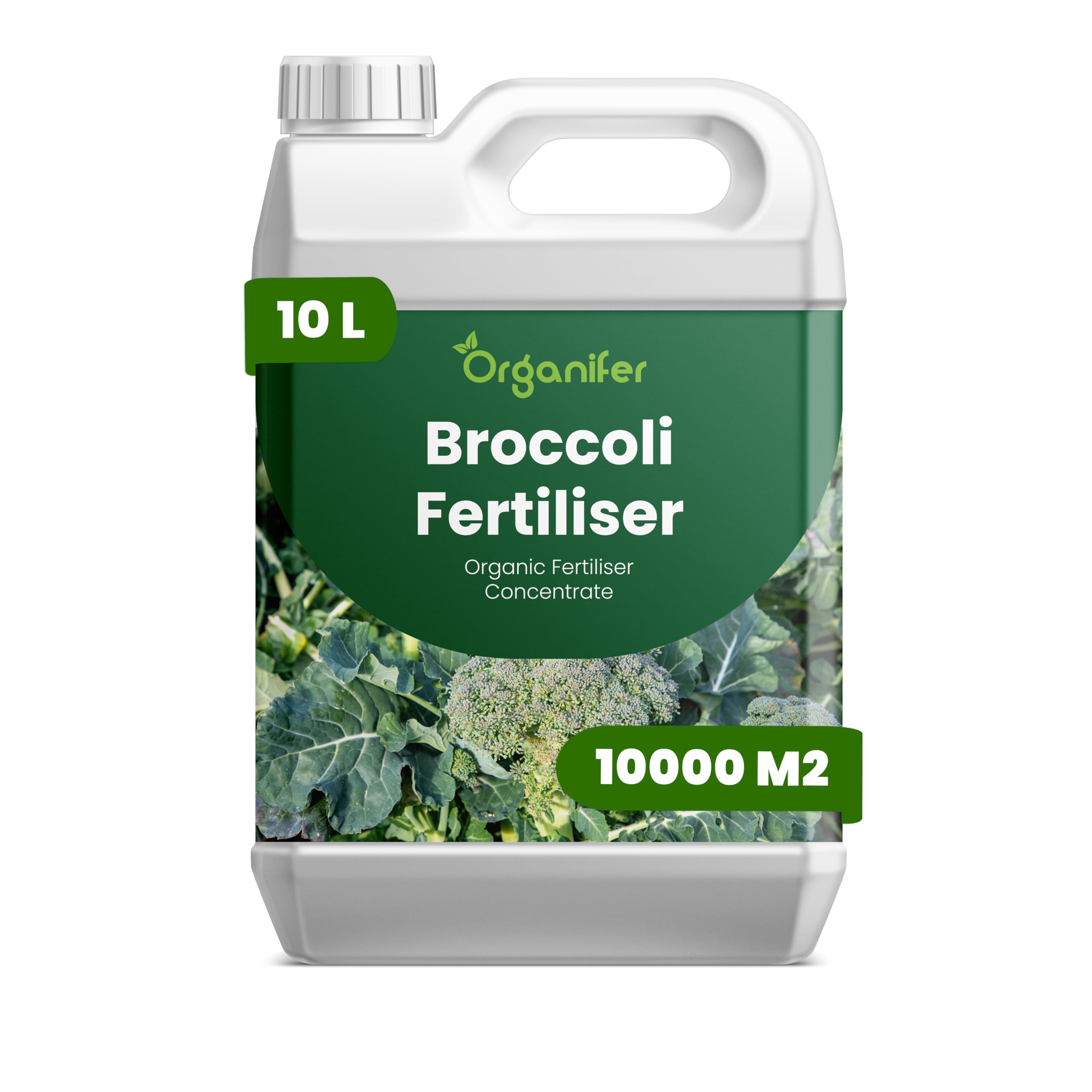 Flüssigdünger Für Brokkoli - 10L - NPK 2-1-8 | Flüssig-Pflanzendünger Für Kräftige Köpfe & Gesunde Blätter - Fördert Wurzeln & Vitalität - Organifer