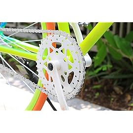 ZONKIE Single-Speed Bicycle Chain 1/2 x 1/8 Inch 116 Links (White, 1/2 1/8 116 Links)