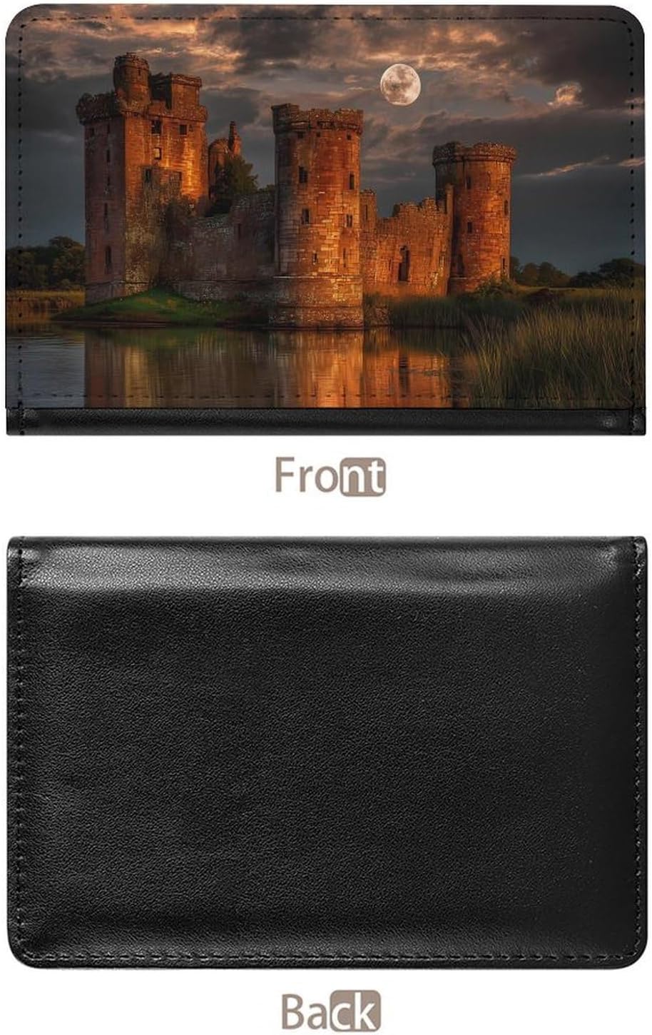 Caerlaverock Castle Funny Passport Holder Slim Travel Wallet Passports Cover Card Case with Slot