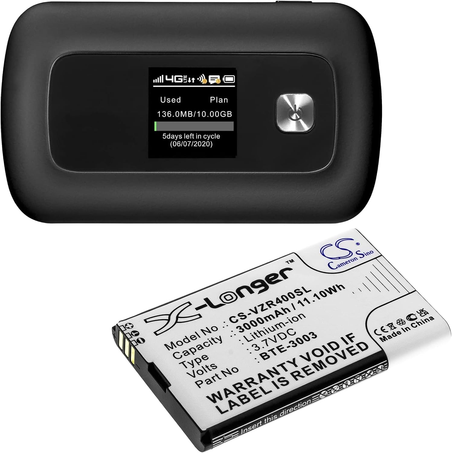 RWMM 3000mAh Replacement Battery Compatible with Orbic BTE