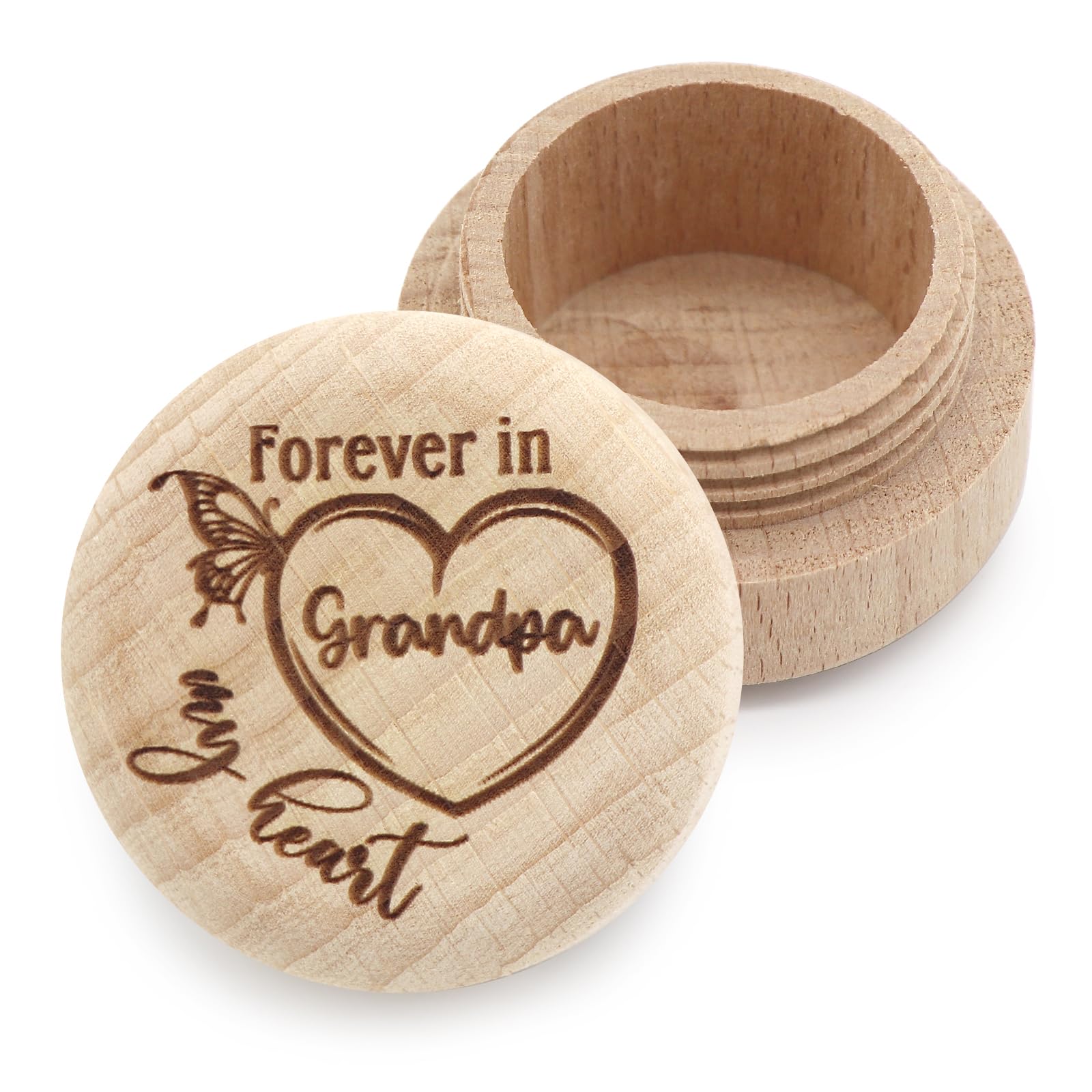 Liannan Brown Custom Remembrance Keepsake Box - Personalized Memorial Gift For Loss - Sympathy Keepsake For Mum, Dad Or Grandpa