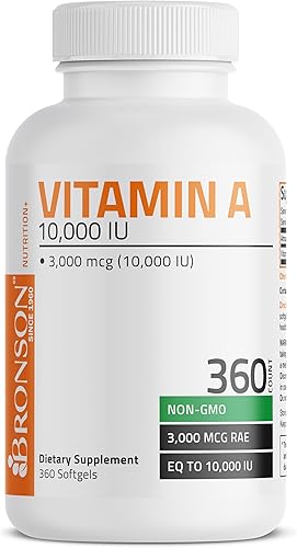 Miniatura 3 de Bronson Fórmula de vitamina A de 10,000 UI de alta calidad sin OMG que apoya la visión saludable y el sistema inmunológico y el crecimiento y