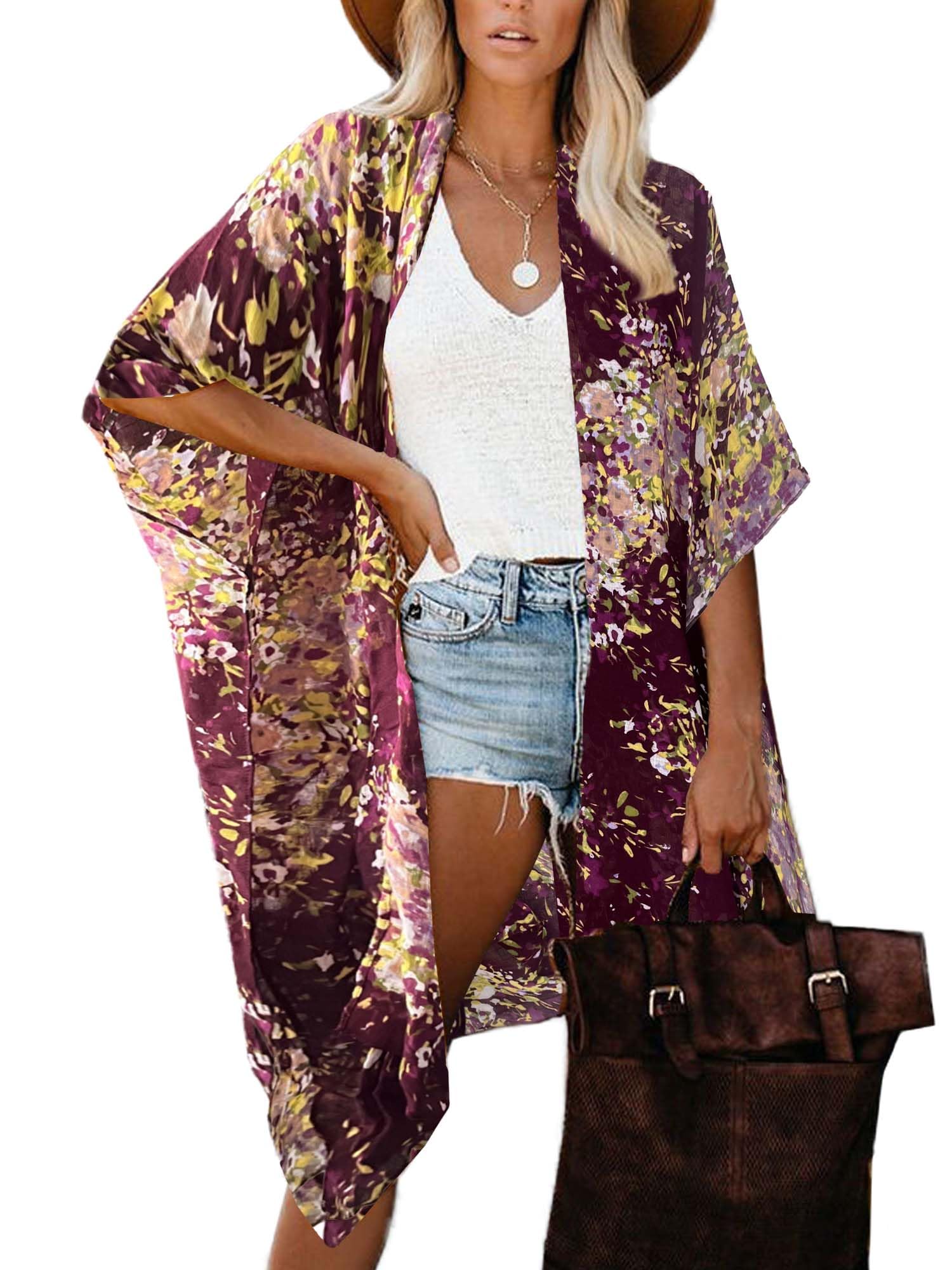 Spicy Sandia Women’s Oversized Boho Kimonos Lightweight Summer Cardigans