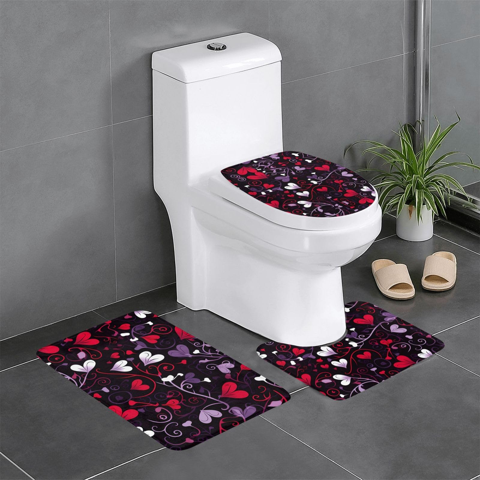 Tapis de bain antidérapant lot de 3 sécurité et douceur pour sol