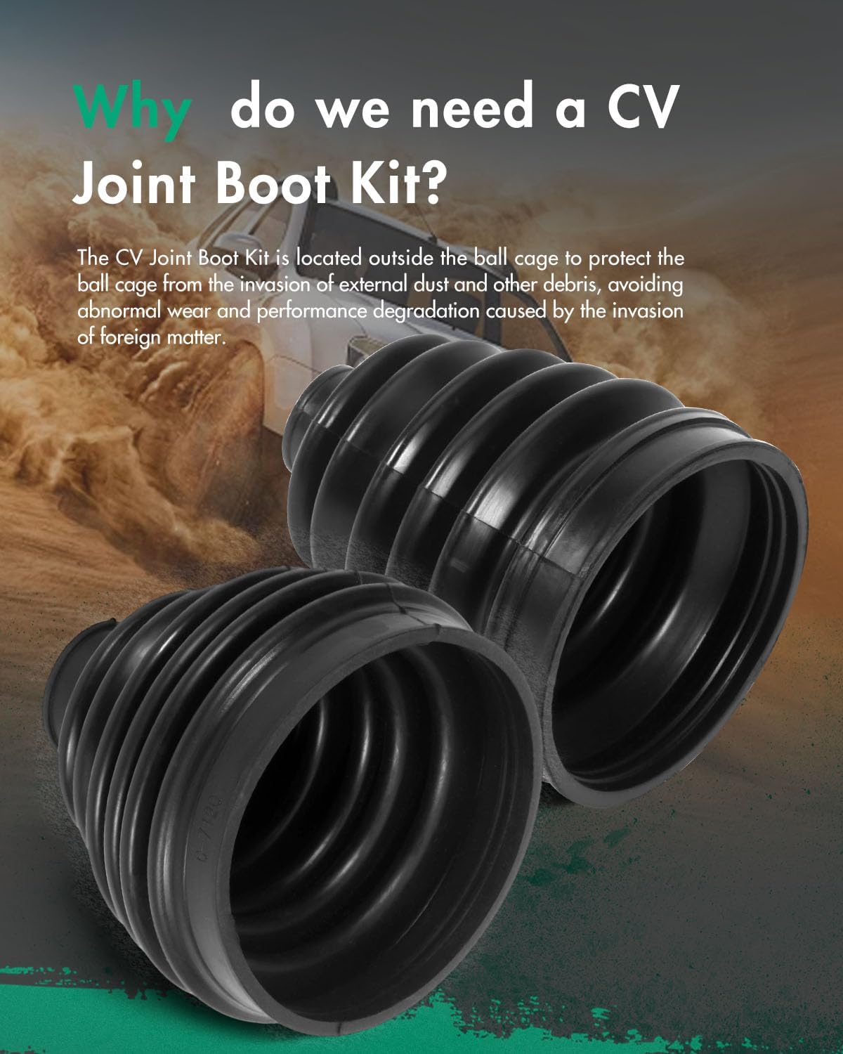 SCITOO CV Axle Boot Kit Front Pair Outer Inner cv joint fit 1999-2010 for Chevrolet Silverado 1500,2007 for Chevrolet Silverado 1500 Classic