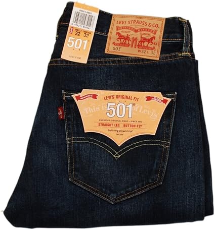 Amazon.com: Levi's Men's 501 Regular Straight Leg Jeans 38W x Regular Denim  : Ropa, Zapatos y Joyería