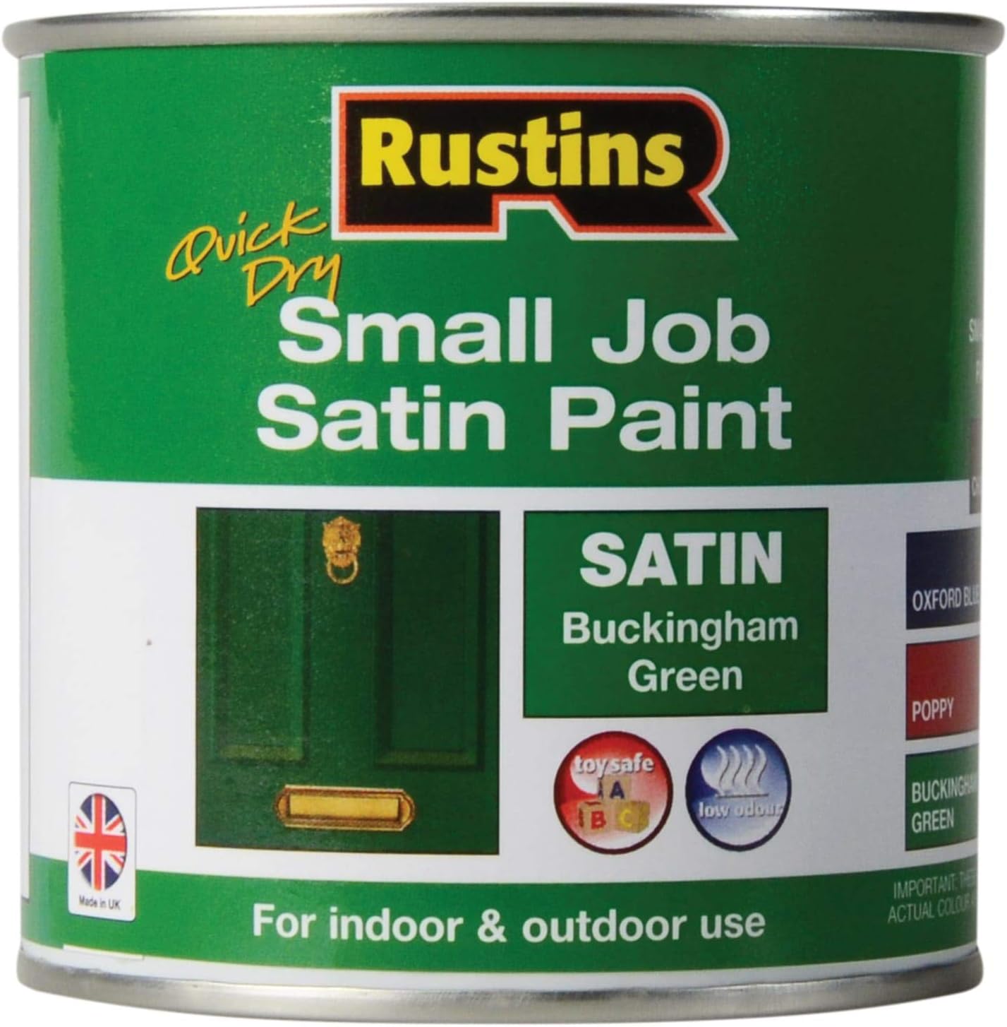 Rustins SPBGW250 250 ml QD Small Job Satin Paint Buckingham Green Amazon.co.uk DIY & Tools