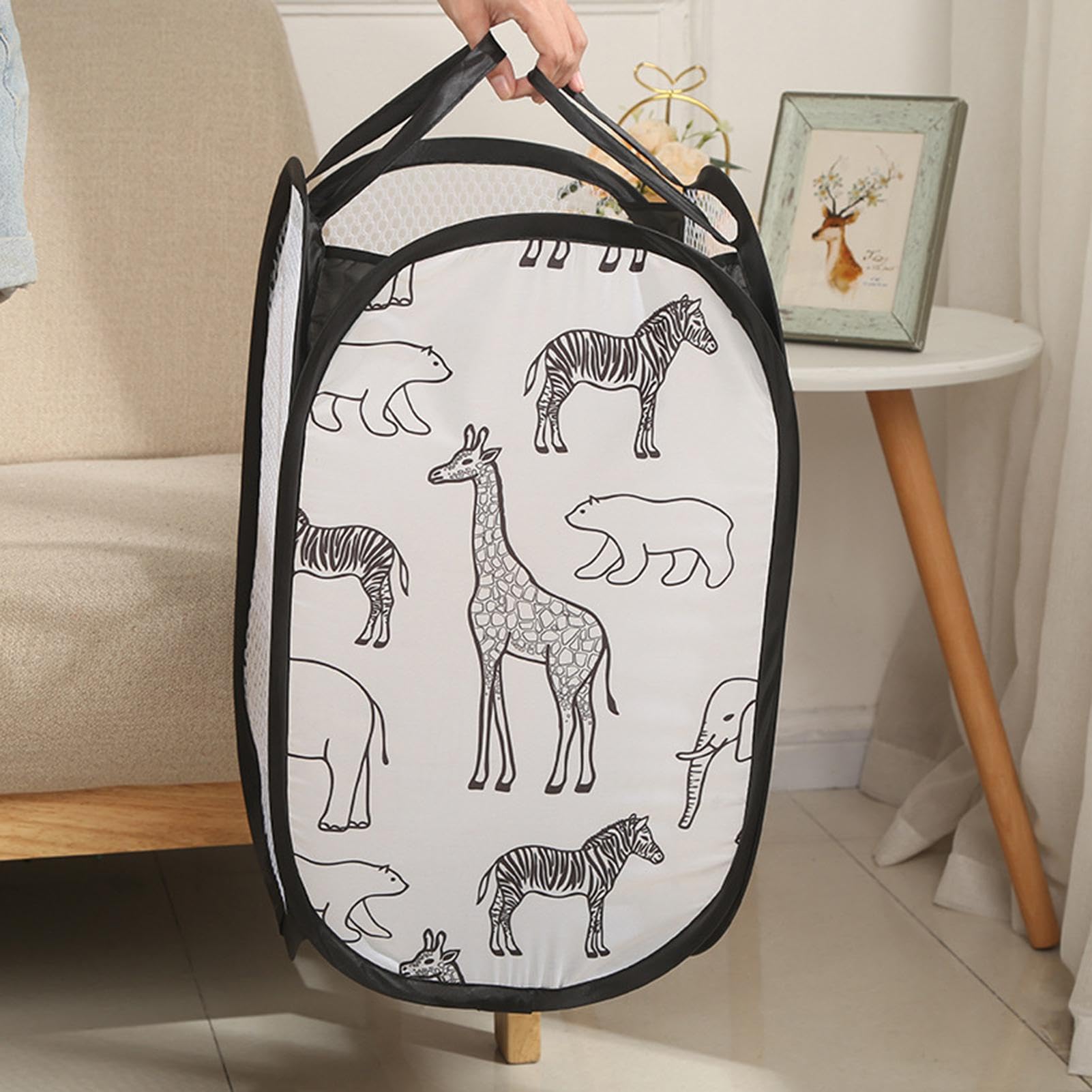 SONGICS Cesto Portabiancheria con Coperchio, Cesta per Bucato, 65L