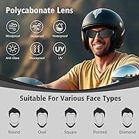 Vista 7 de Motorcycle Riding Glasses Motorcycle Goggles Padding Goggles Motorcycle Sunglasses UV Protection Dustproof Windproof