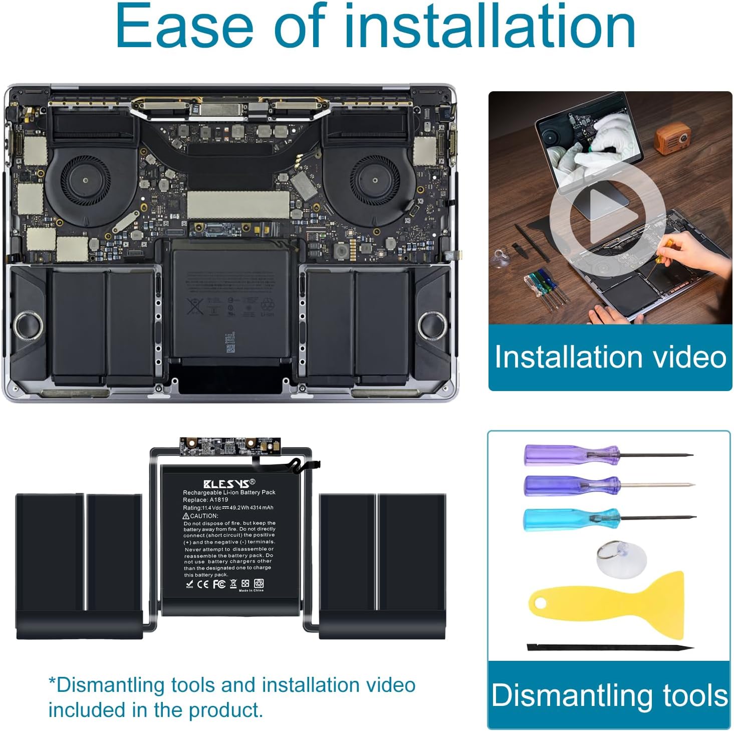 BLESYS A1819 Battery with included tools
