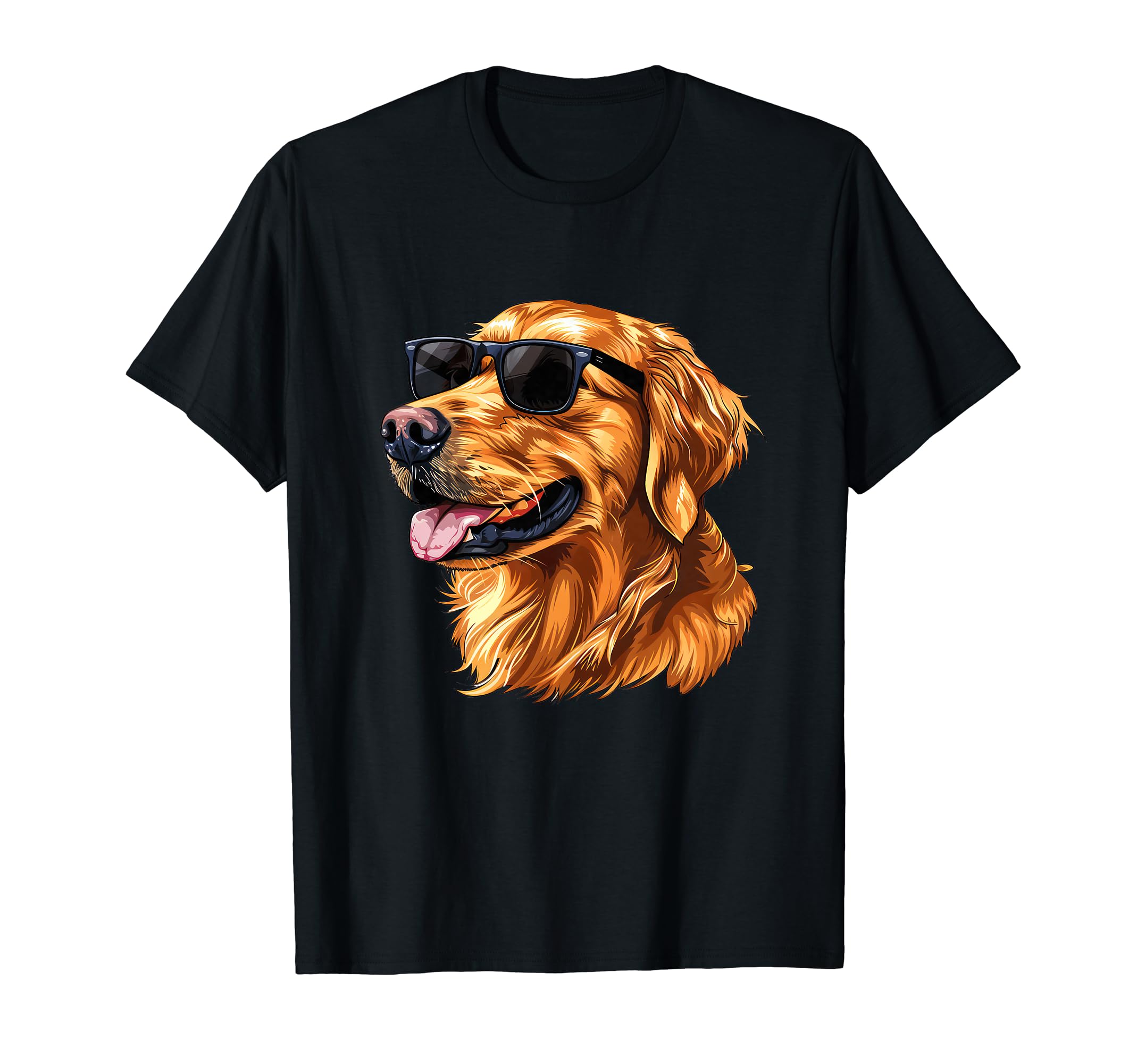 Golden Retriever Dog Sunglasses T-Shirt