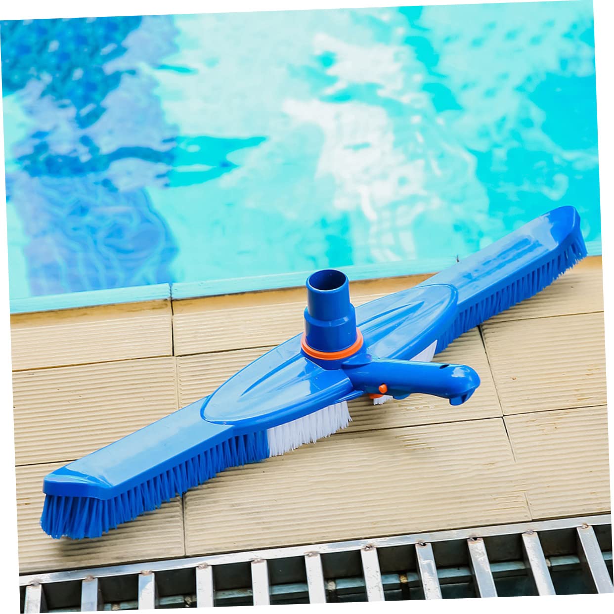 Brosse Bleue en Plastique et Aluminium pour Piscine 20 Pouces