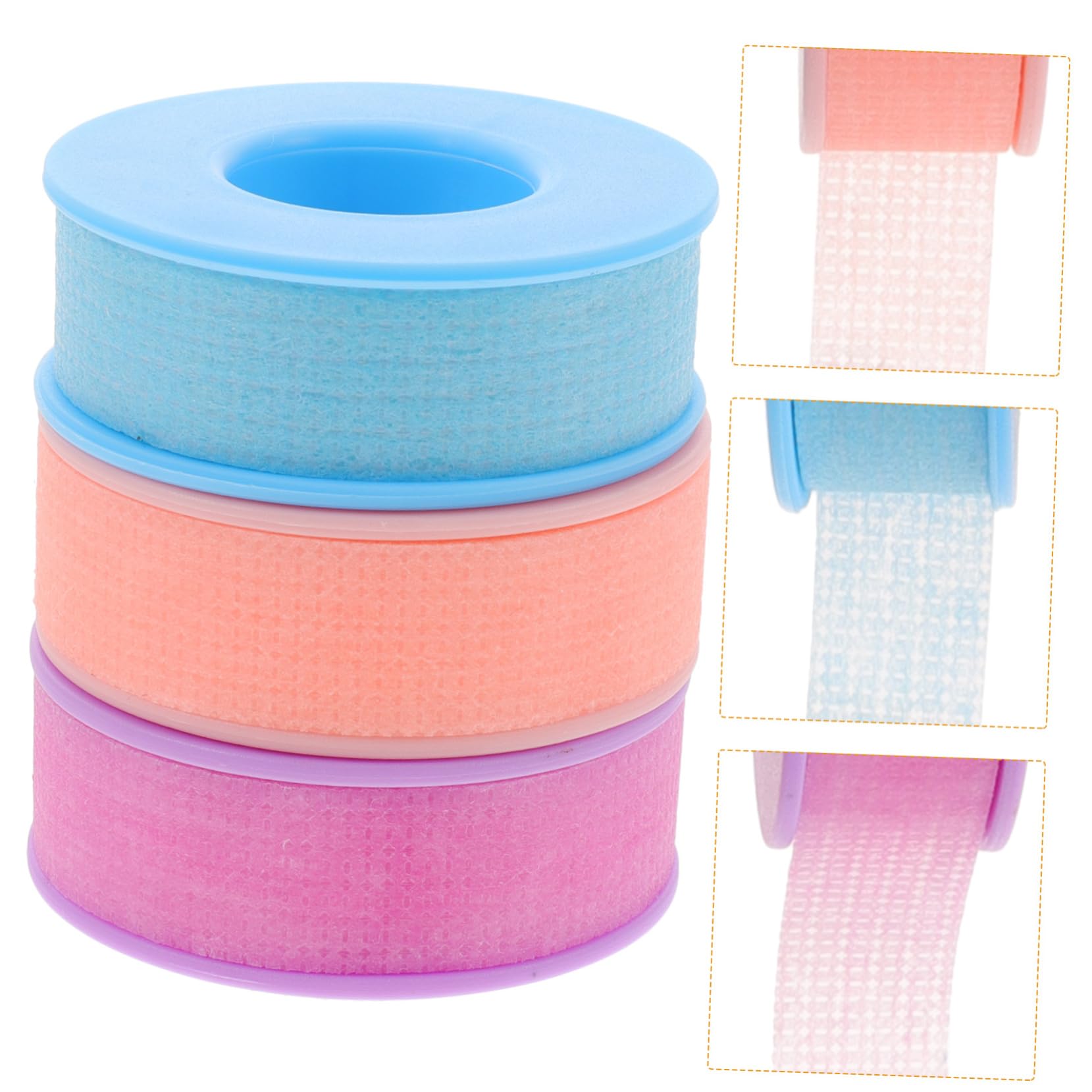 Beaupretty 3 Series Cinta De Pestañas Transatlántico Papel Banda Vínculo Calcomanías Plantillas Cinta De Injerto De Pestañas Diy Cintas De Pestañas De Gel De Sílice Tela No Tejida 3 Rollos*3