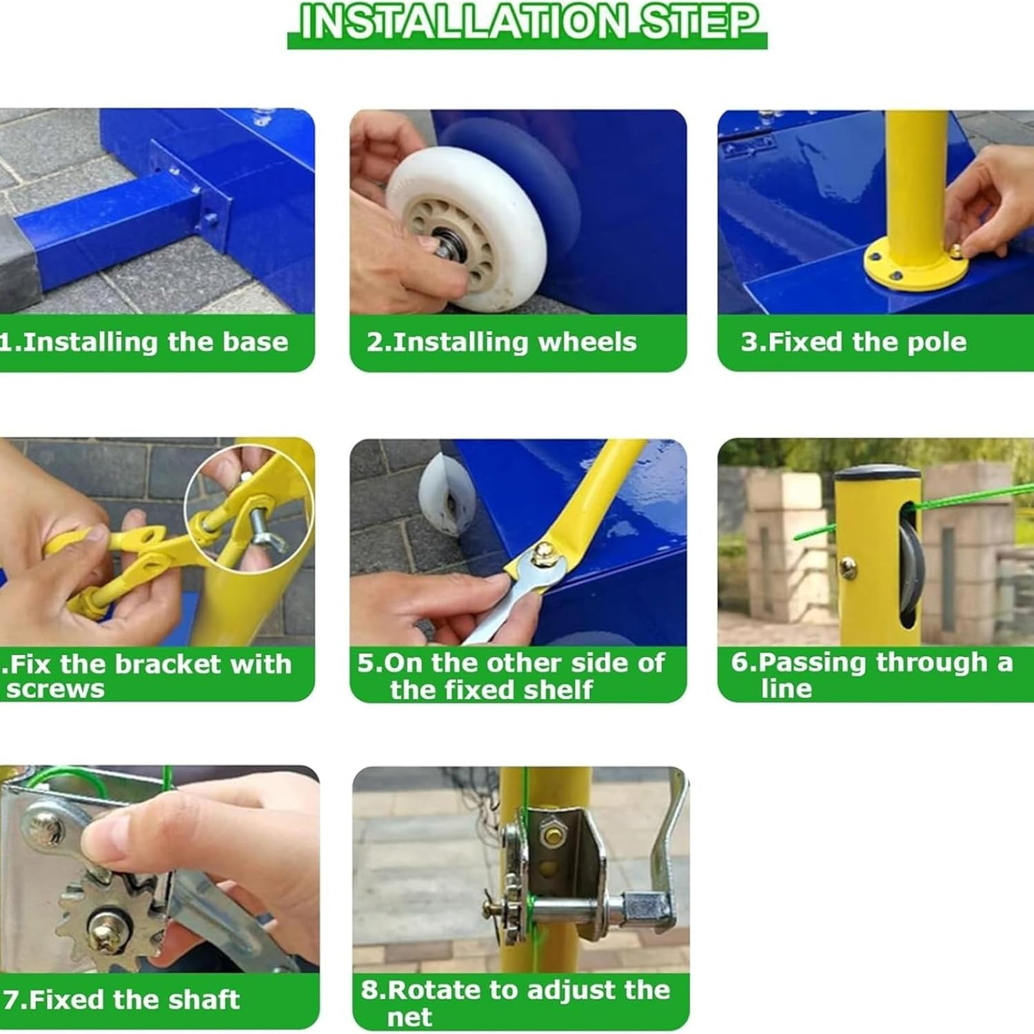 Volleyball, Badminton Combo Net with Poles, Heavy Duty Portable Set, Adjustable Height, Built-in Wheels for Movement, Ideal for Backyard, Outdoor