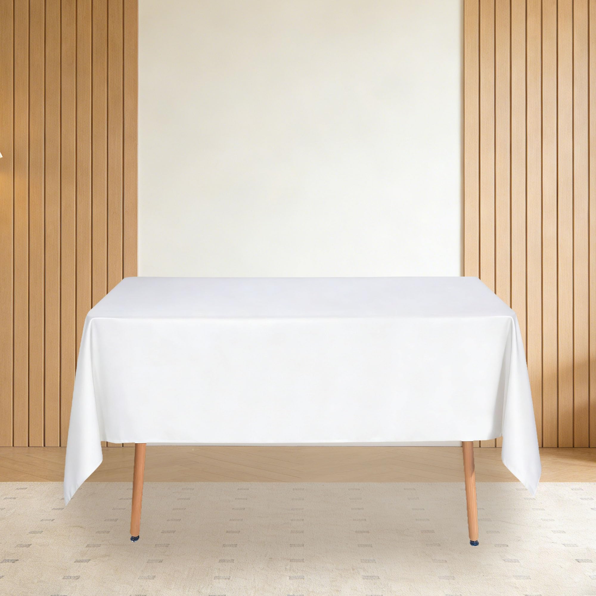 Nappe rectangulaire blanche pour mariages et réceptions festives