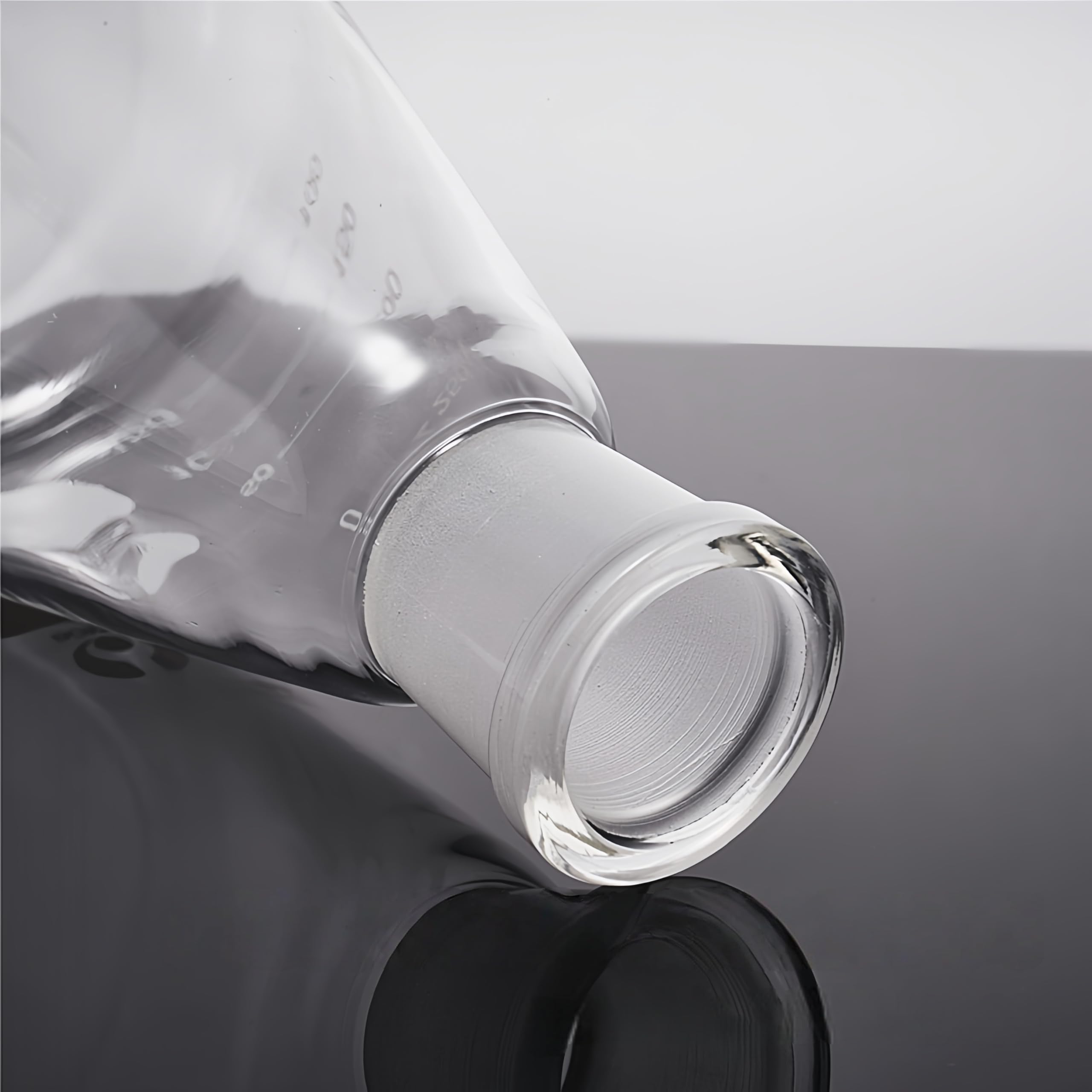 VIDOO Matraz Erlenmeyer de Vidrio Borosilicato 3.3 con Junta Esmerilada, Unión Cónica Estándar para Laboratorio, 24/29 3000ml