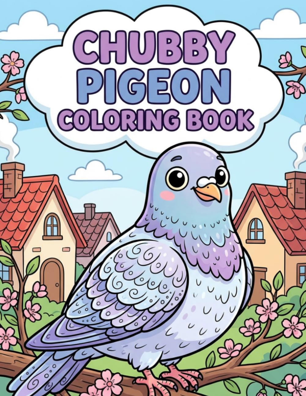 Chubby Pigeon Coloring Book for Kids Ages 4–8 | Round and Playful Bird Designs with Clear Outlines: 30 Pigeon-Themed Coloring Pages with Simple Shapes ... Illustrations | Large 8.5" × 11" Format
