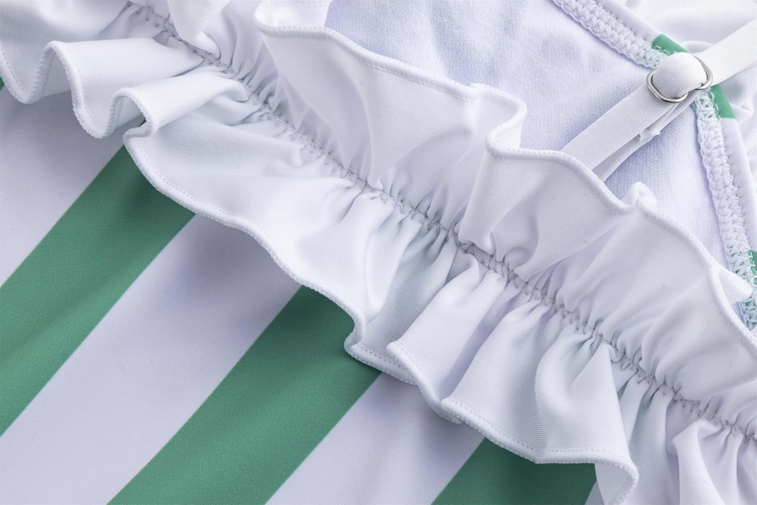 LIZENS Girls Swimwear One Piece Striped 2-12Years Ruffle Trim Flounce Beach Bathing Suit for Kids - Image 7