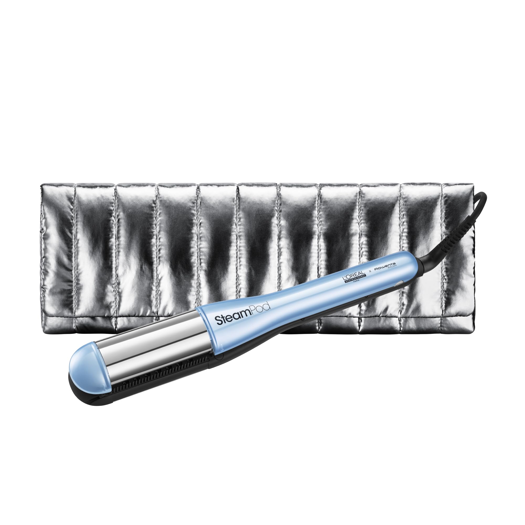 L'Oréal Professionnel SteamPod 4 Glacial Utopia Limited Edition, All-in-One-Dampfstyler, Professionelles Glätteisen mit Dampftechnologie für alle Haartypen, glatt bis lockig, Mit Reiseetui