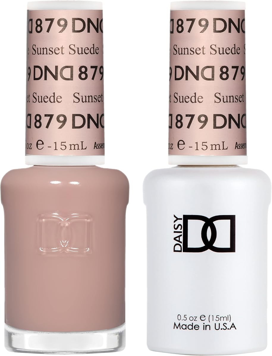 Esmalte de uñas en gel DND Duo, colección Sheer, 0.5 onzas líquidas cada uno | Juego de esmalte de gel UV/LED a juego y laca de secado al aire, color de uñas transparente de larga duración sin astillas, fácil eliminación en remojo