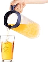 Vista 5 de Komax Juego de 2 jarras de agua de plástico con tapa, sin BPA y té helado, aptas para microondas, para lavavajillas, para té, sangría o jugo, tapas
