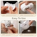 CLOUDTAB Electric Nail Clipper with LED Light, 2-Speed Automatic Nail Trimmer & Nail File | Rechargeable Safety Fingernail Cutter for Kids, Elderly, Caregivers | 2-in-1 Manicure Tool gallery image