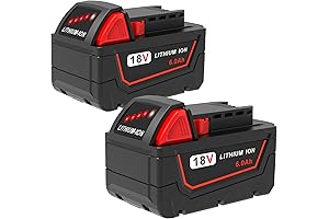 6.0Ah Battery for Milwaukee Power Tools: Upgraded Replacement for M18 Battery Models