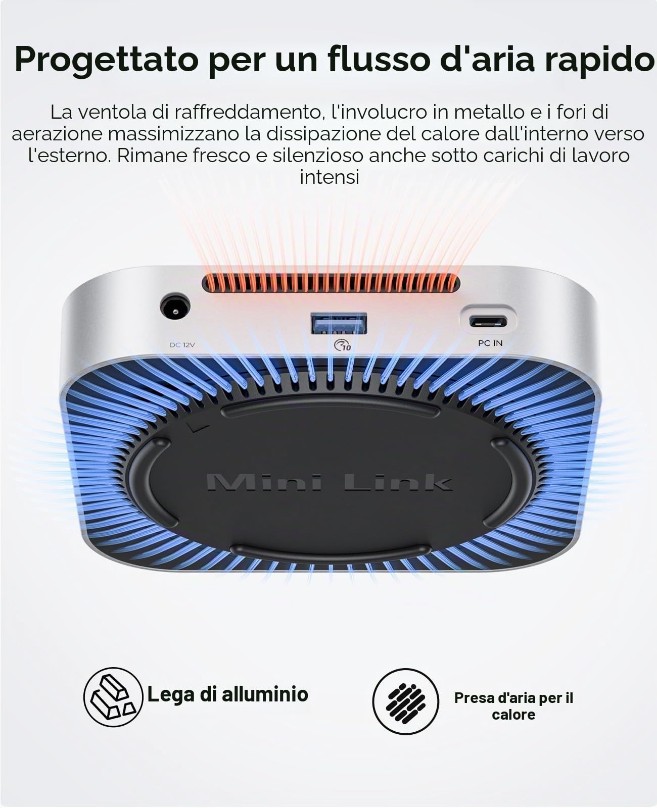 ORICO 40Gbps MiniLink M47P Hub Compatibile con Mac Mini M4, USB C Dock in Alluminio con Doppio Alloggiamento SSD per M.2 NVMe, fino a 3000MB/s, 3 USB 3.2, SD/TF 4.0