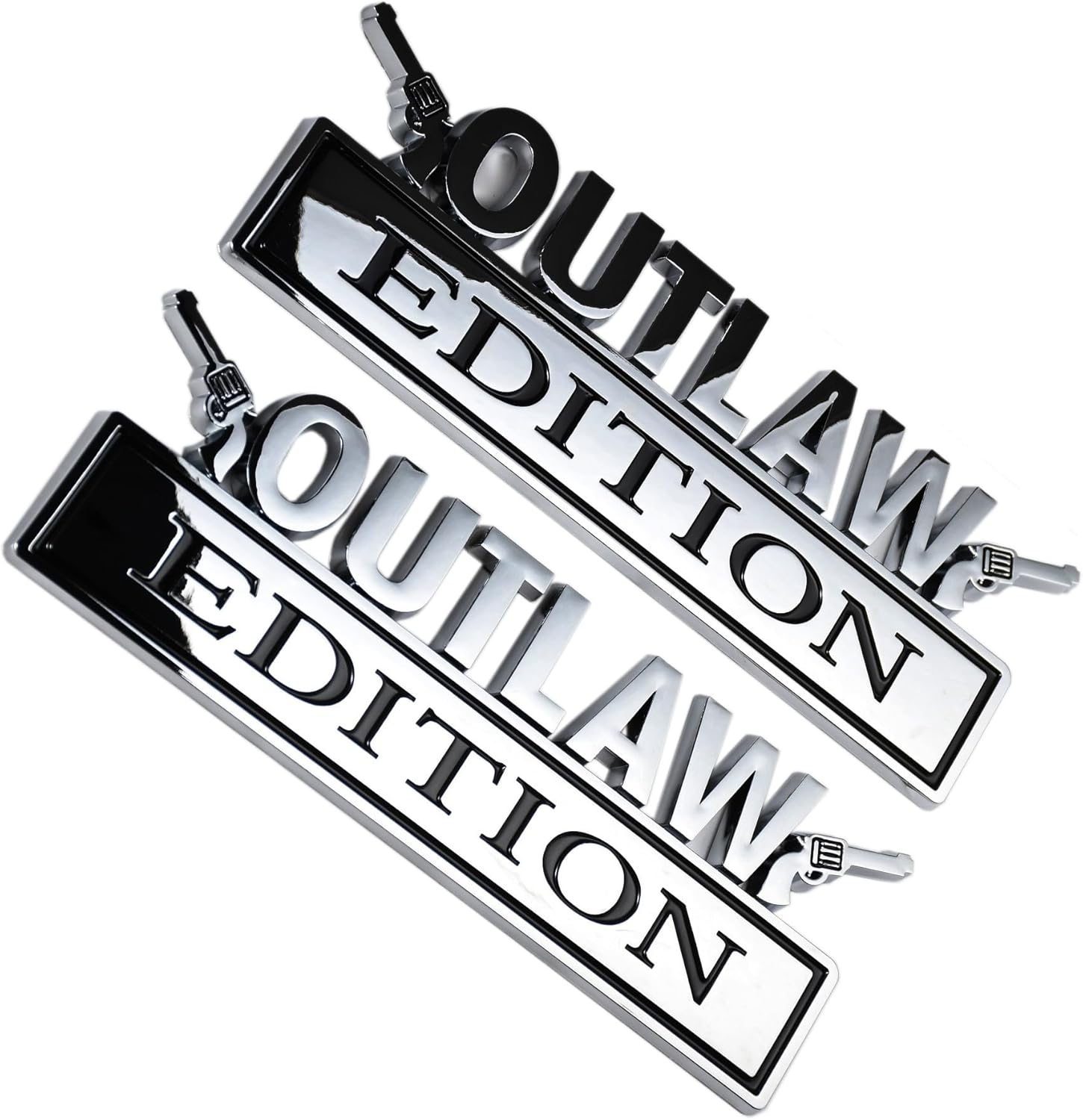 2x OUTLAW EDITION Badge,OUTLAW Emblem,Nameplate,for Car Pickup Motorcycle