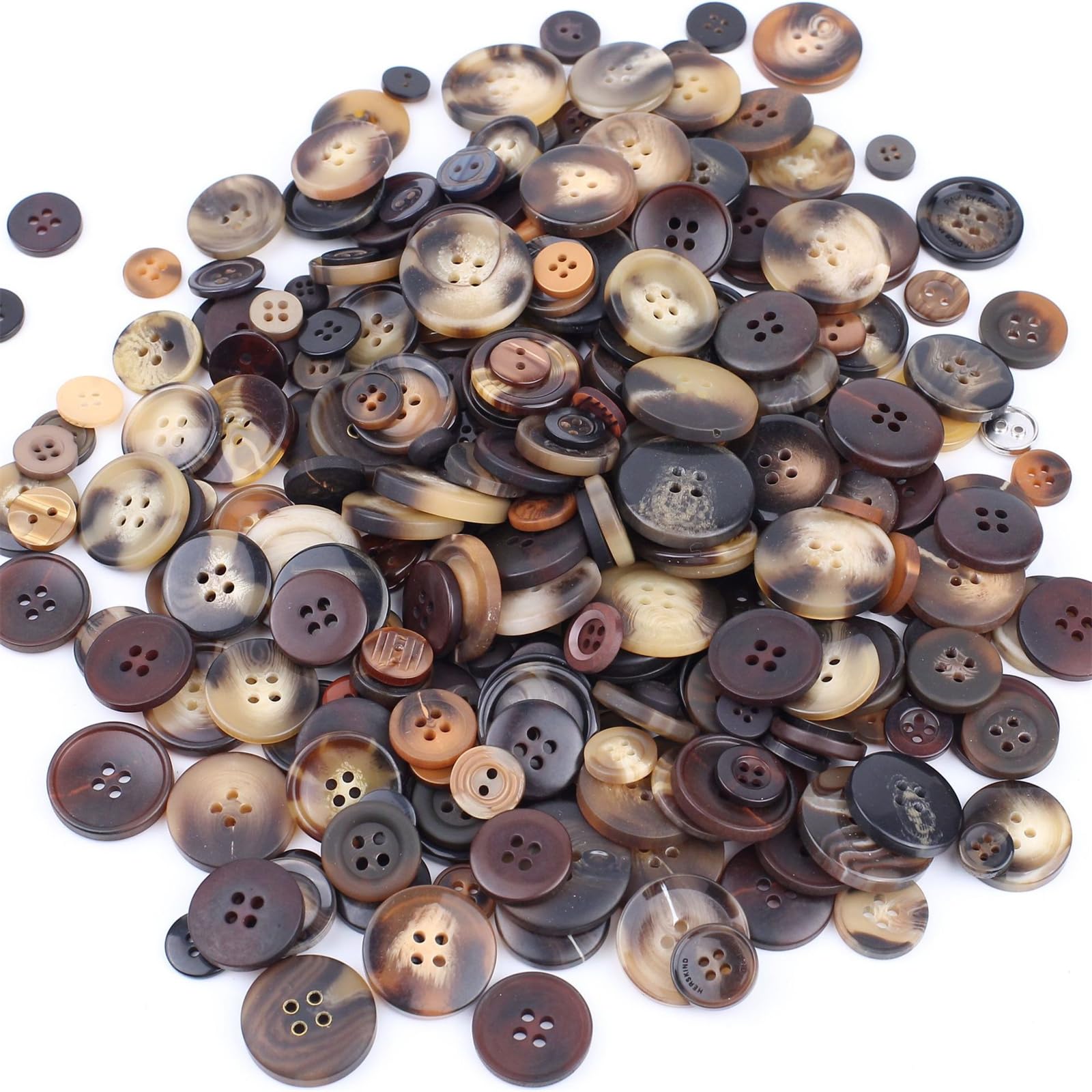 Tsophreniq Brown Series Colorful Resin Button In Mixed Assortment For Craft Projects Sewing And Decoration Resin Button