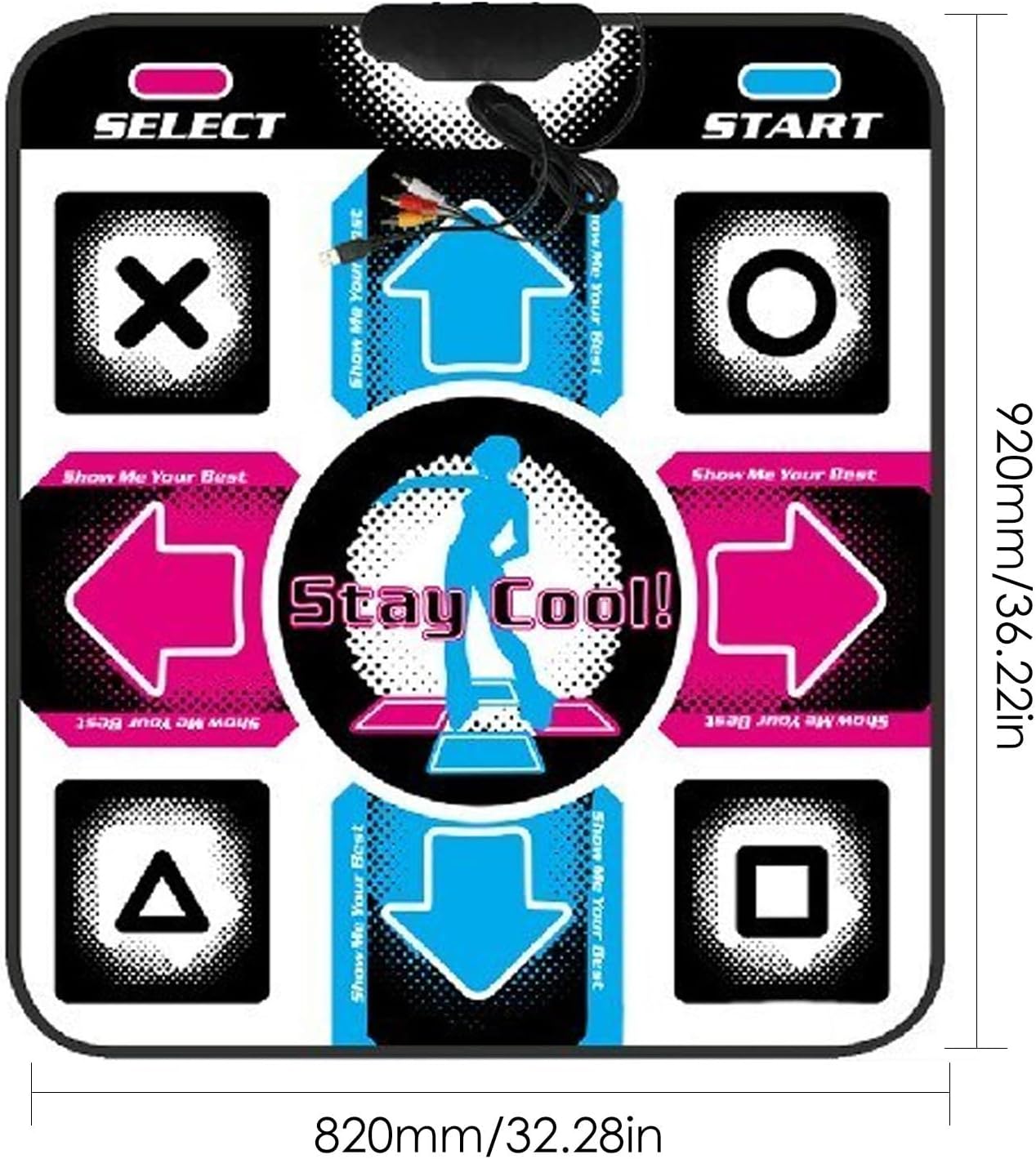 Electronic Dance Pad,Multifunctional Kids Dance Mat - Durable and Wear-Resistant Game Music Mat Ladies Use