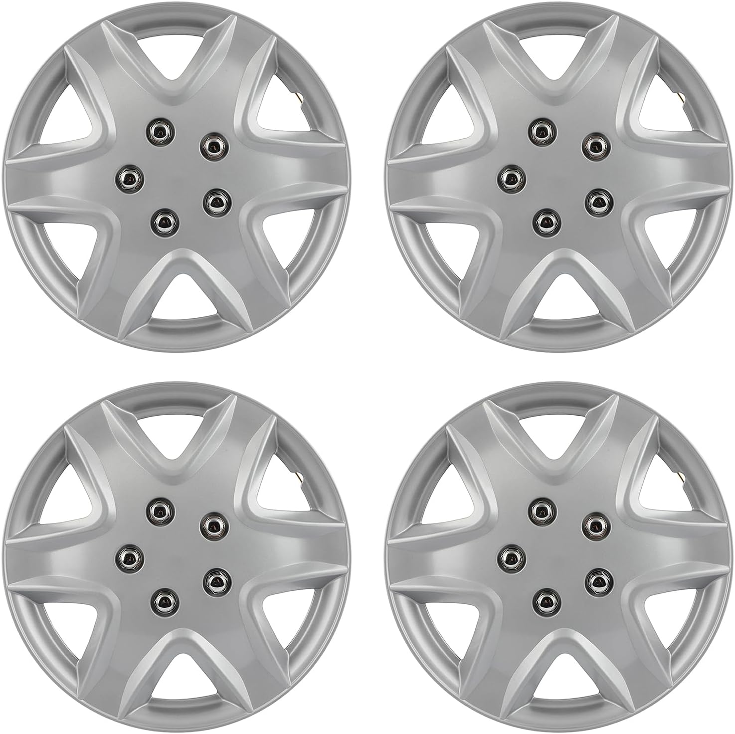 ECCPP Auto Tire Replacement Exterior Cap 15 inch Hubcap Wheel Cover Replacement Exterior Cap Snap On Hubcap for Toyota for Nissan for Mazda etc