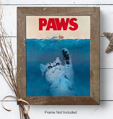 Miniatura 8 de Cat Mouse Wall Art & Decor - Cat Lover Gifts for Men Women - Cute Cat - Funny Wall Decor Poster - Cat Decorations for Bedroom, Family Room Living