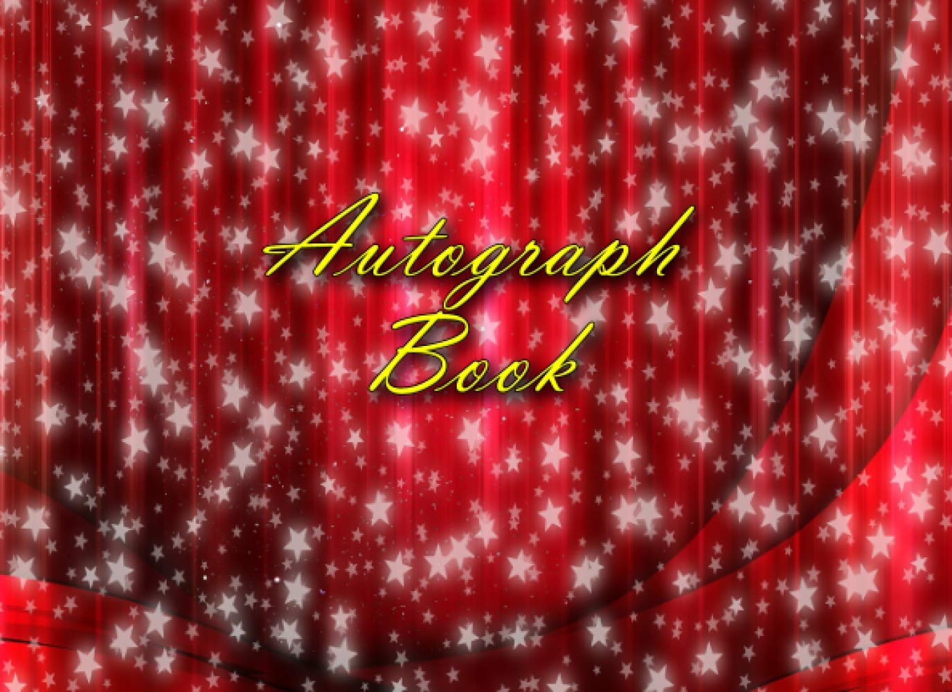 Autograph Book: Celebrity Autograph Book For Adults and For Kids: Blank Keepsake Memory Book, Signature Collection Memorabilia Album Gift, Scrapbook, ... Cartoon Characters, 8.25" x 6" 110 Pages
