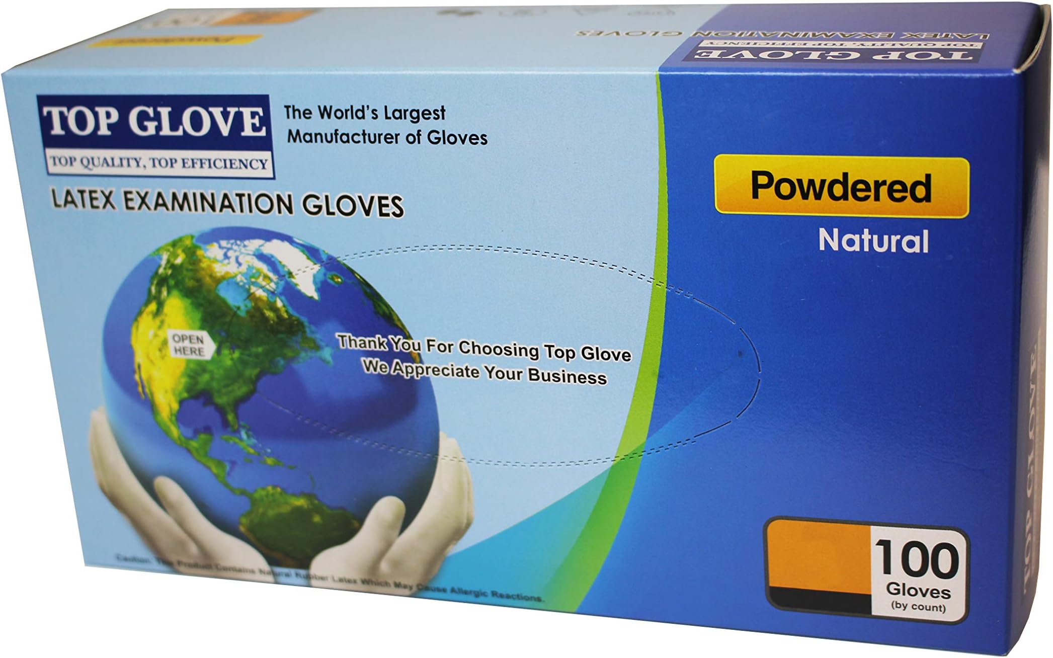 Top Glove White Latex Powder Free Disposable Gloves - AQL 1.5 - Boxed x100 (Medium)