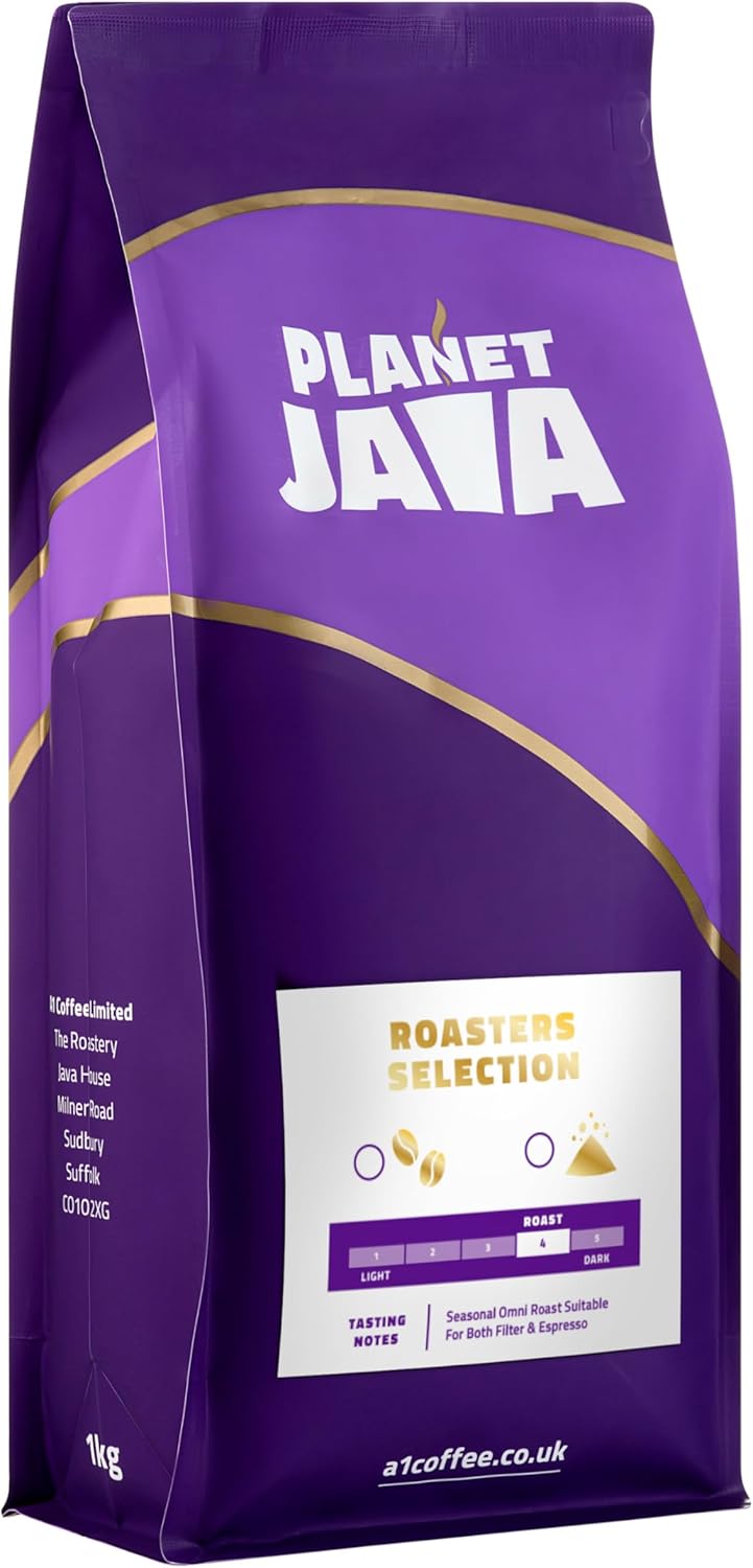 Planet Java Roasters Selection Coffee Beans 1kg, Medium Roast Premium ...