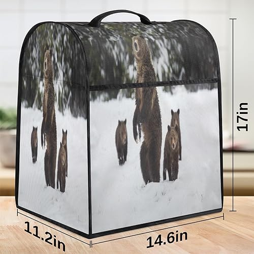 Miniatura 7 de Grizzly Bear - Cubierta para mezclador de cocina compatible con 6-8 cuartos de galón, cubierta para batidora de pie para cabezal inclinable y