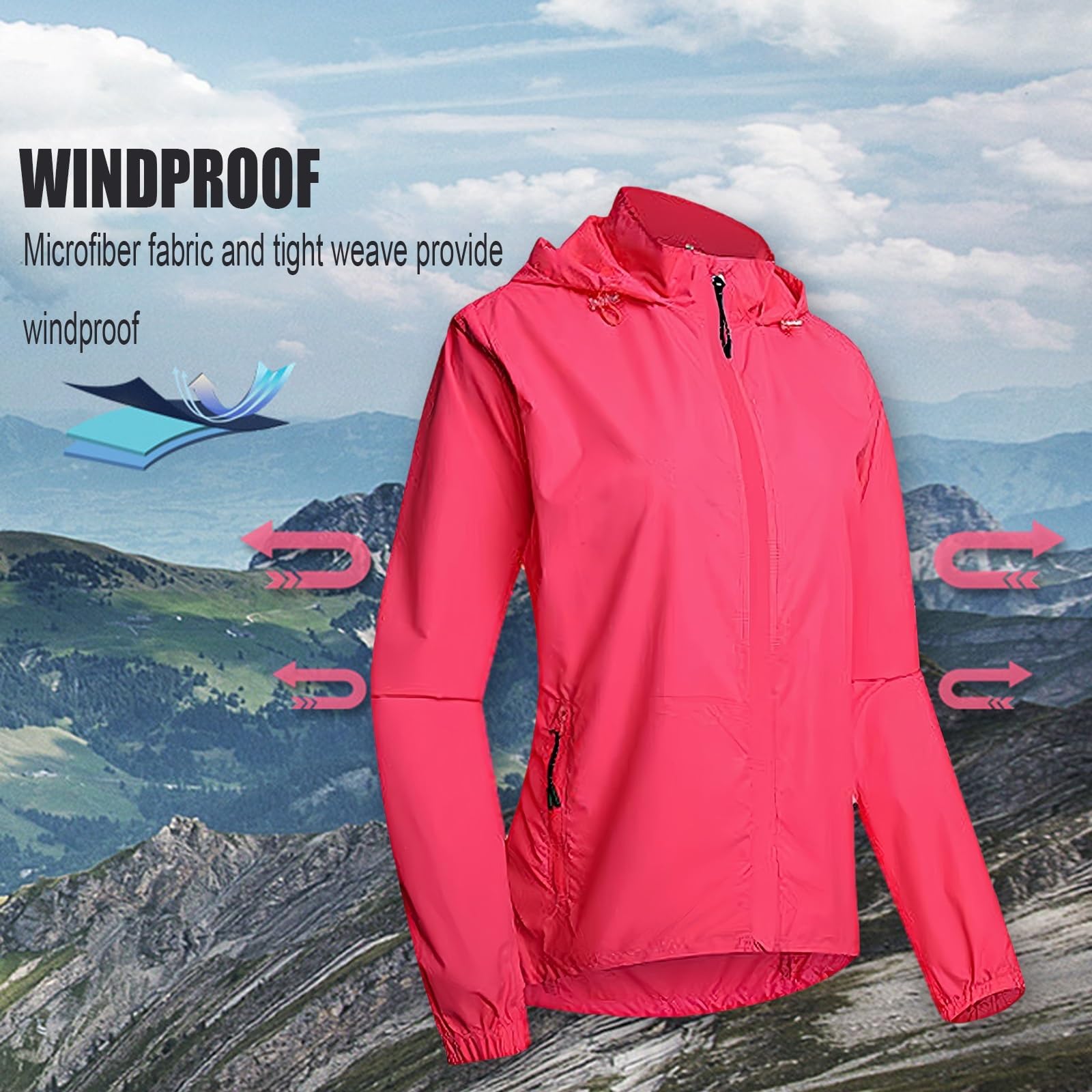 ARMAAN Chaqueta De Ciclismo Para Hombre Con Mangas Desmontables, Impermeable Y Transpirable, Capucha Incorporada Y Cuello Alto, Para Ciclismo Running Actividades Outdoor Caminatas Y Golf