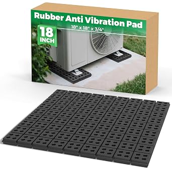 Forestchill Rubber Anti Vibration Pads, 18" x 18" x 3/4" Heavy Duty Waffle Vibration Isolation Pad for HVAC, Air Compressor, Washer and Dryer, Air Conditioner Unit