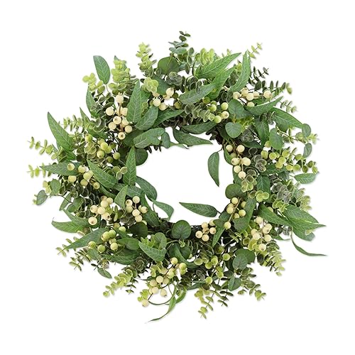 Green Eucalyptus Wreaths for Front Door,22 Inch Artificial Spring Summer