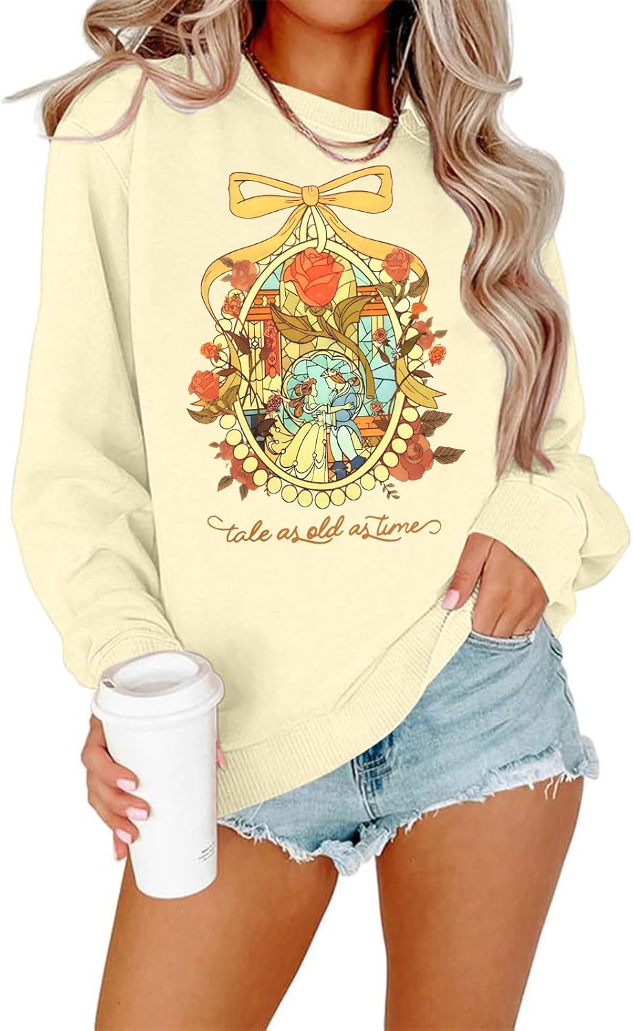 FASHGL Magical Kingdom Sweatshirt for Women Magic Shirt Family Vacation Sweater Cute Castle Graphic Long Sleeve Pullover Tops