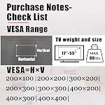 No Stud TV Wall Mount, Drywall Studless TV Hanger No Damage, No Drill, Non Screws, Flat Screen Easy Install Bar Bracket fits VESA 12-55 inch TVs up to 99 lbs, Include Hardware Levels