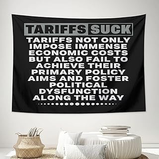 RWQKKR Tariffs Foster Political Dysfunction Tapestry for Decor,60x50 Inch Tapestries Wall Hanging Flag for Garden Yard Party Family College