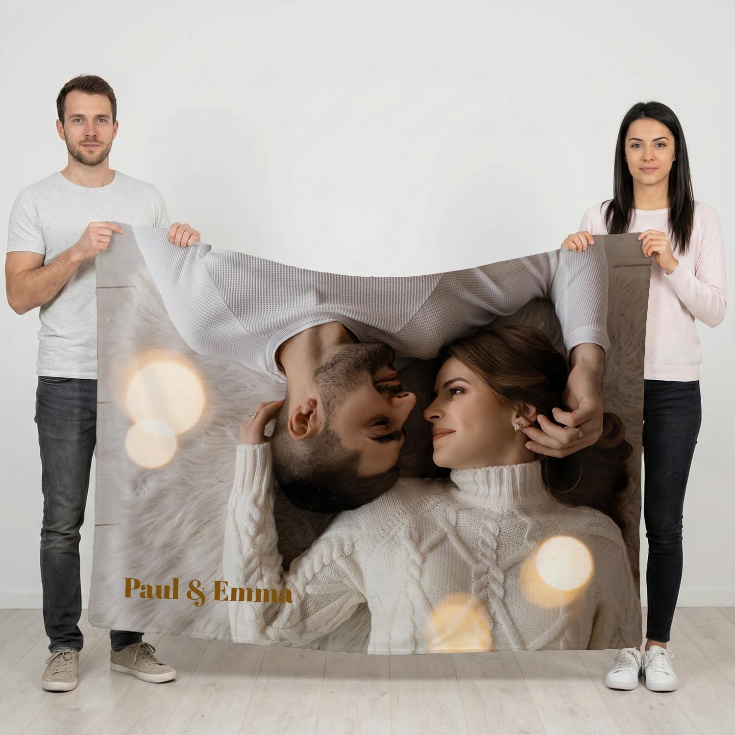 Wanapix | Manta Personalizada con Foto y Texto | Polar - Anti Pilling | 290 gr/m2 | Manta Original para Sofá/Cama | 70 cm x 105 cm