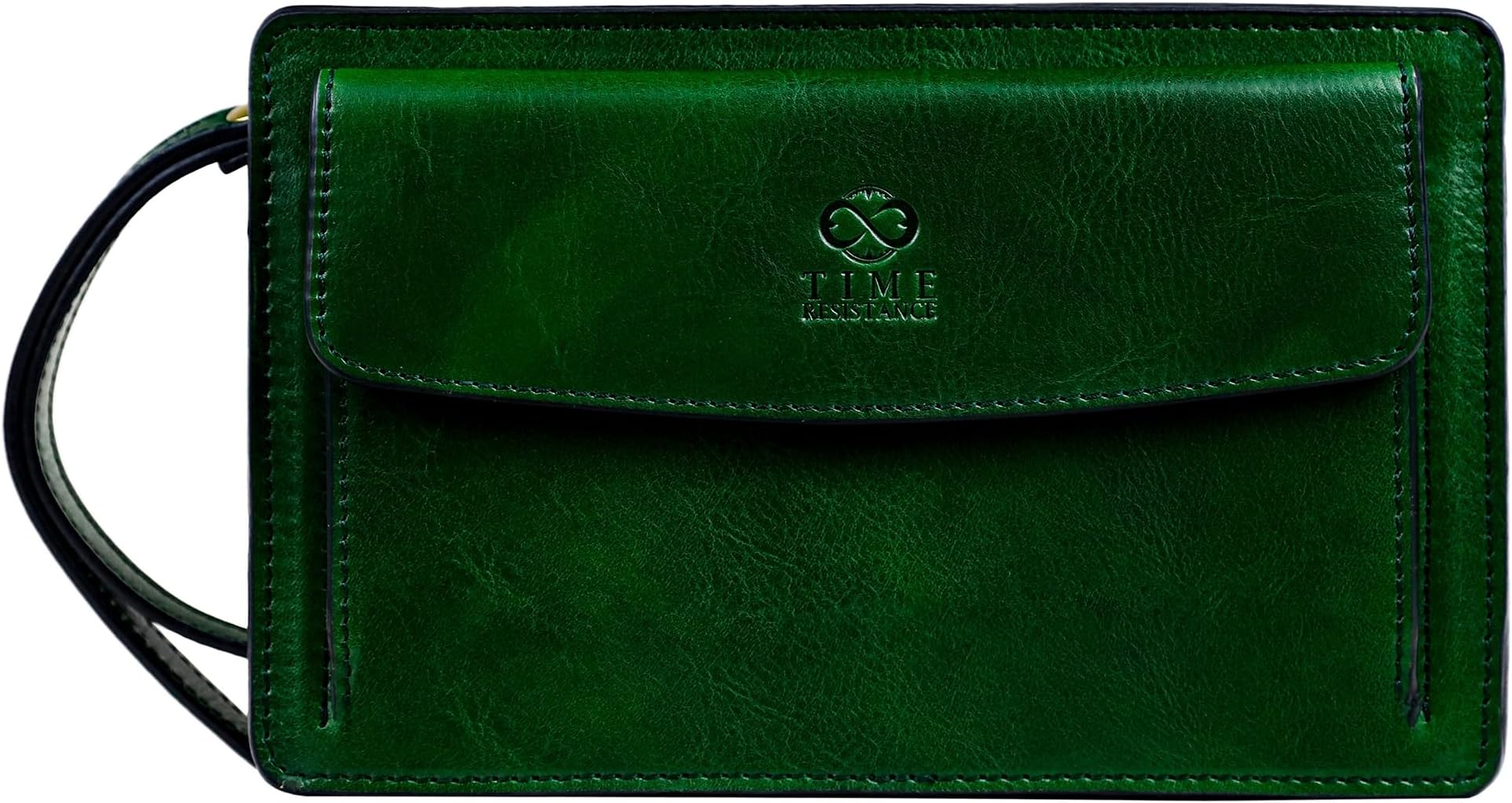 Leather Clutch Purse for Men - Handmade Men's Wrist Bag - Italian Leather Clutch Bag - Small Business Briefcase - Small Everyday Items Organizer - Men's Leather Handbag