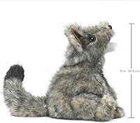 Vista 5 de Folkmanis Marioneta pequeña de mano coyote, gris; blanco; negro