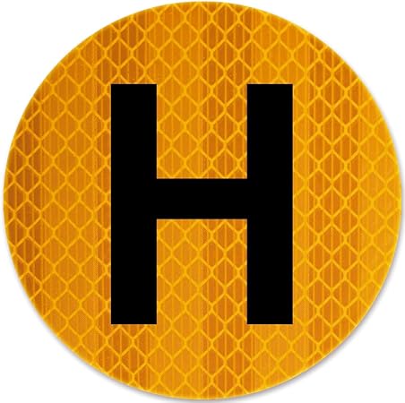 Distintivo Reflectante 'H' Para Vehículo Histórico - Pegatina Interior De 6 Cm, Homologada DGT, Vinilo Resistente