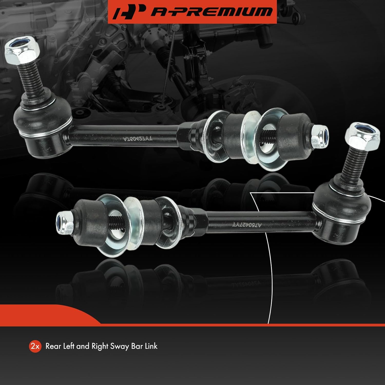A-Premium 2 x Rear Sway Bar Links Stabilizer Bar Links, Compatible with Chevrolet Equinox 2008-2017 & GMC Terrain 2010-2017 & Pontiac Torrent 2008-2009