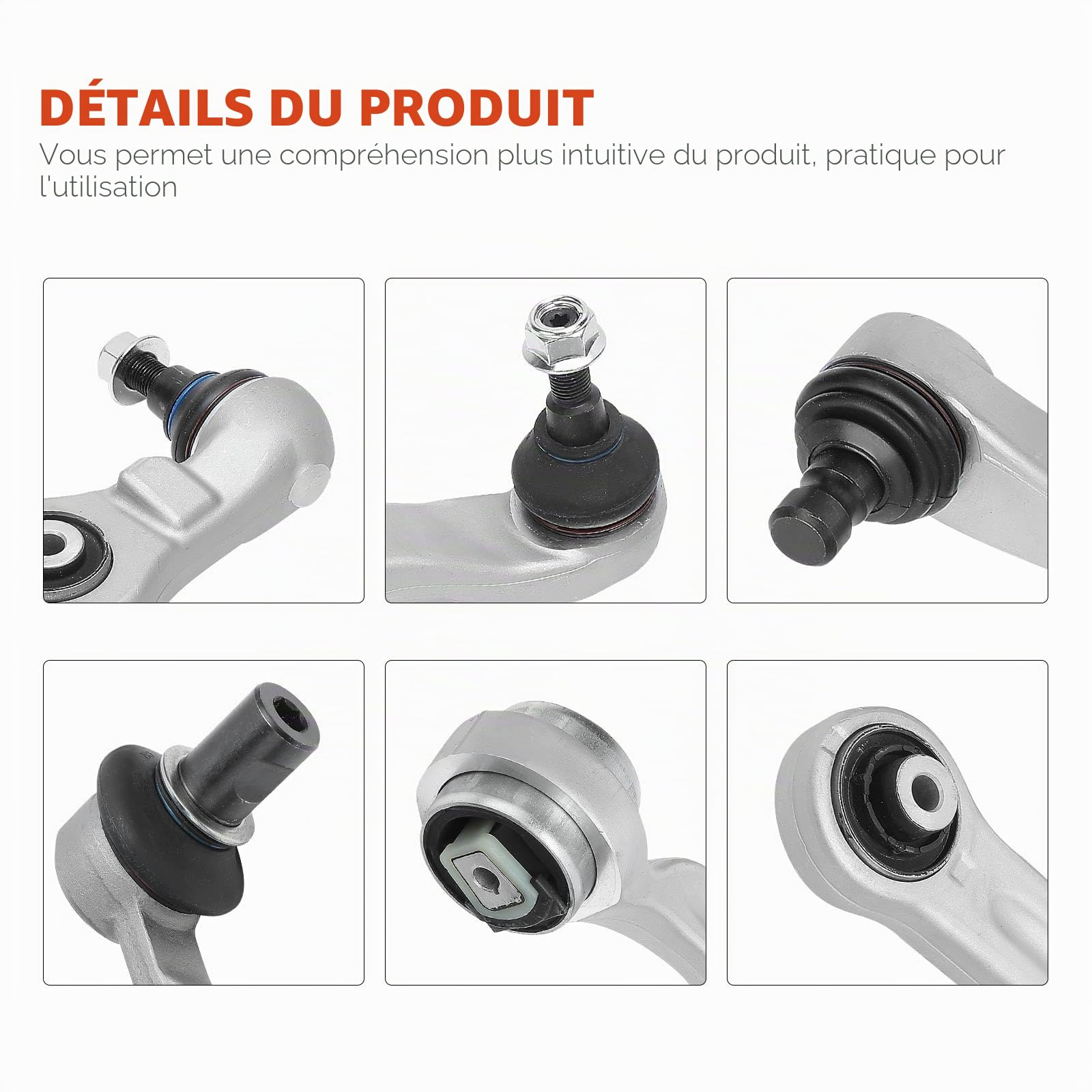 Frankberg 12x Kit de bras de suspension avant gauchedroit 4E0407509E | devant, gauche, droite, 4E0407509E; Compatible avec: A6 Allroad 4FH, A6 4F2, A6 Avant 4F5